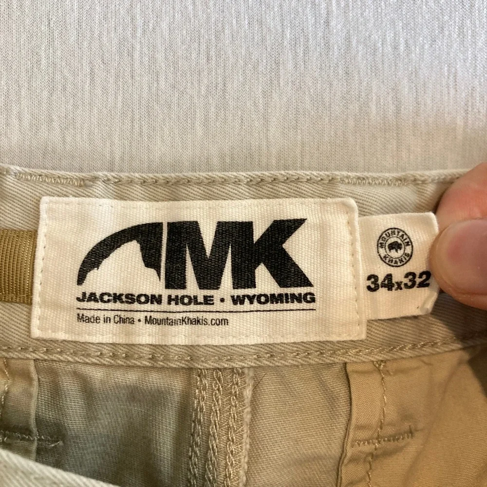 Mountain Khakis Men 34x32 (Fit 32x30) Jackson Hole Wyoming Cotton Twill Chino
